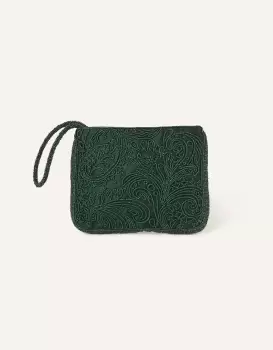 Image of Accessorize Beaded Satin Wristlet