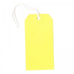 Image of Q Connect Strung Tag 120x60mm Ylw Pk1000