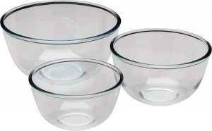 image of Pyrex 3 Piece Glass Bowl Set