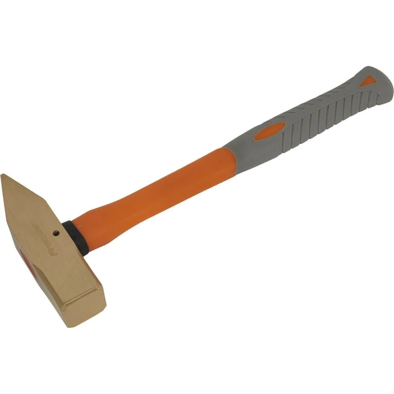 Image of Loops 2.2lb Cross Pein Engineers Hammer - Non-Sparking - Fibre Glass Shaft - BS 876 Clear