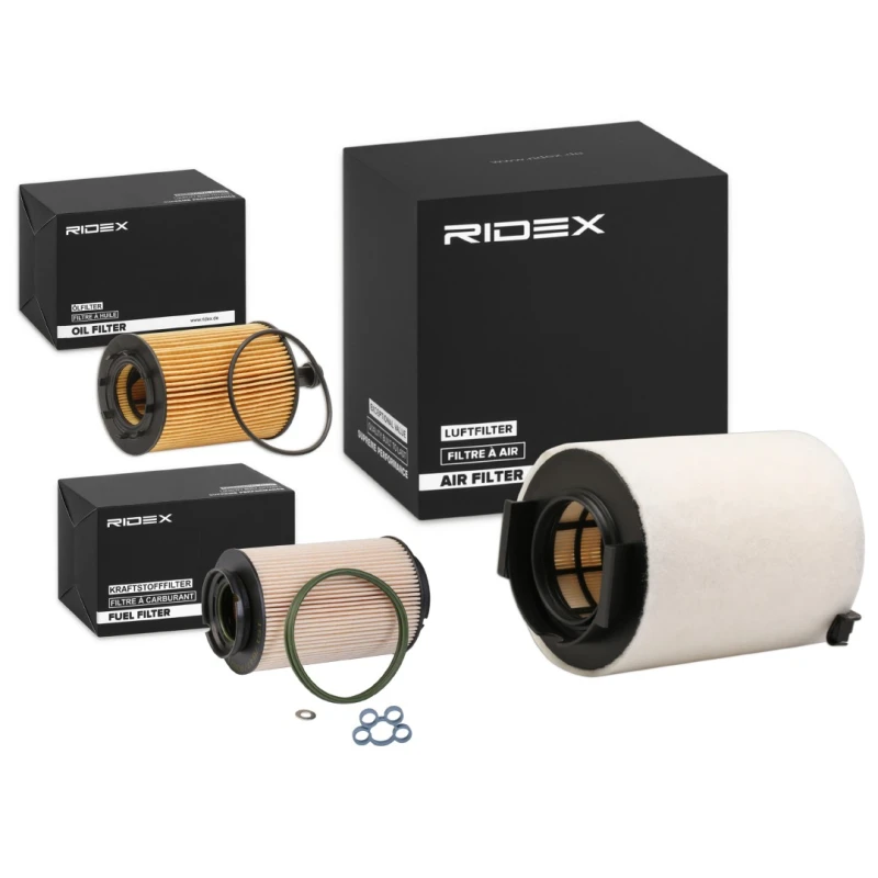 Image of RIDEX 4055F7537 Filter Set with gaskets/seals, with pre-filter Filter Set (4055)