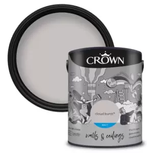 image of Crown Breatheasy Cloud Burst Matt Standard Emulsion Paint - 5L