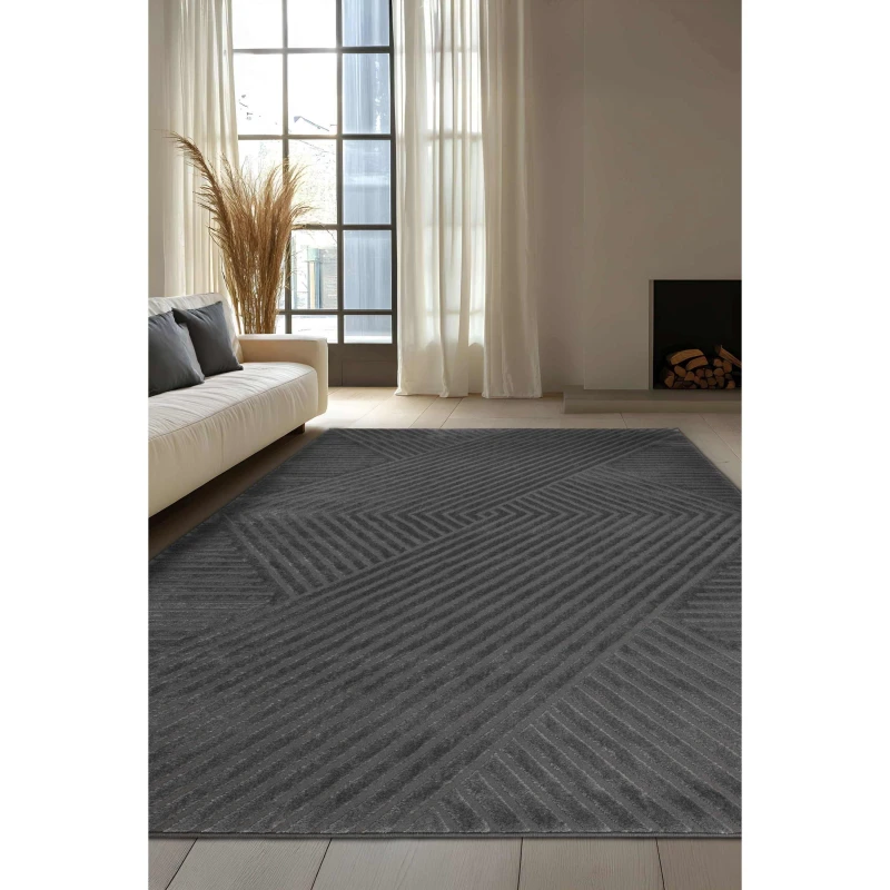 Image of Homemaker Atelier Diamond Charcoal Rug Persian Rugs 120x170cm Grey 41542302125