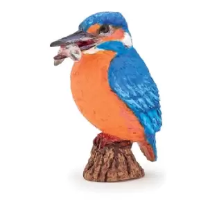 Papo Wild Animal Kingdom Common Kingfisher Toy Figure, 3 Years Or Above, Orange/Blue (50246)