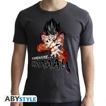 Image of Dragon Ball - Dbz/ Kamehameha Mens Medium T-Shirt - Grey