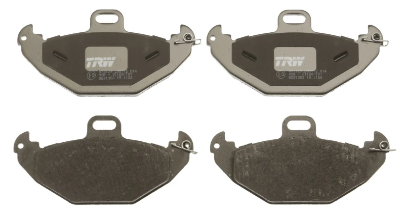 Image of TRW GDB1353 Brake pad set not prepared for wear warning indicator Brake Pad Set,disc brake (402)