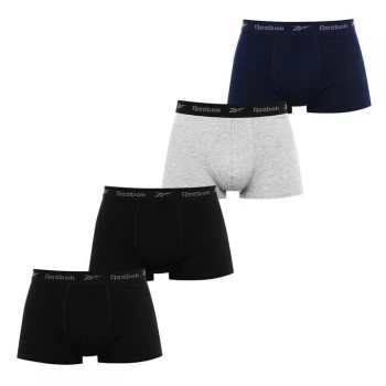 Image of Reebok 4 Pack Trunks Mens - Dark Asst