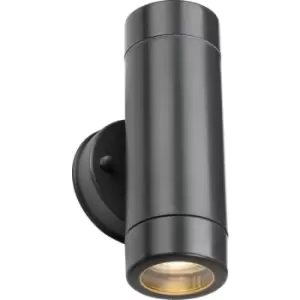 image of Knightsbridge - eamon - 230V IP54 GU10 Polycarbonate Up/Down Wall light - Anthracite - EA2A