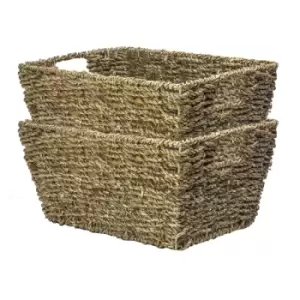 Image of Natural Seagrass Storage Basket - Set of 2 M&amp;W