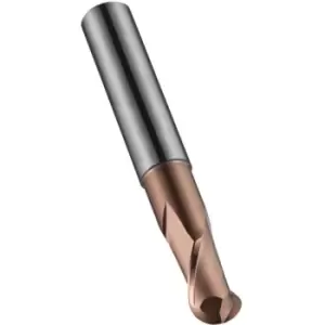 Image of S229 10.00MM Carbide 2 Flute Ball Nosed Extra Short Slot Drill - TiSiN Coated