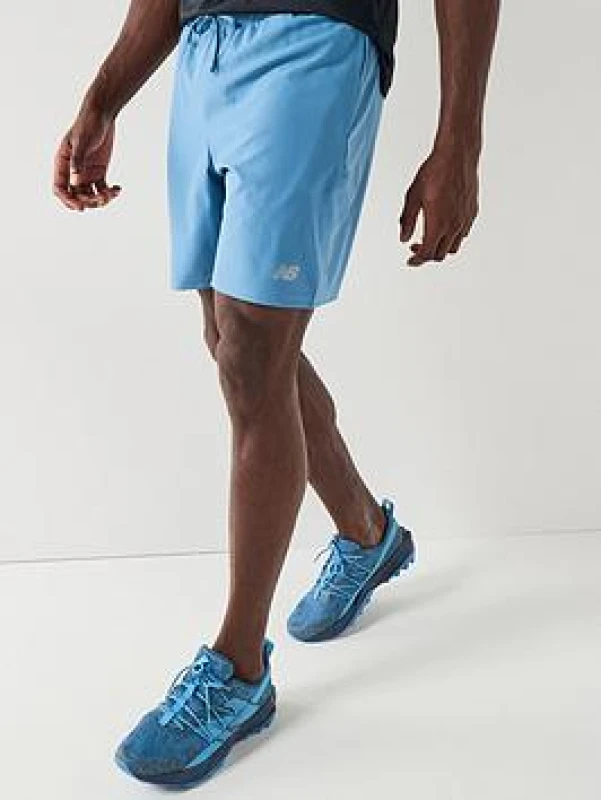 Image of New Balance Mens Performance Gym Shorts - Blue Male XL