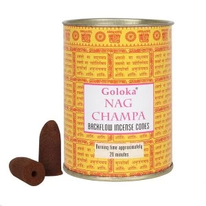 image of Goloka Nag Champa Incense Backflow Cones (Pack Of 12)