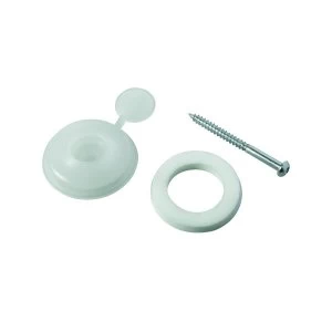 Image of Wickes Clear Polycarbonate Fixing Buttons for 10mm Polycarbonate Sheets Pack 10