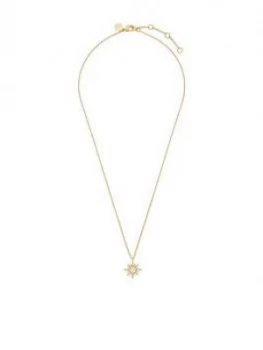 Accessorize Z Opal Starburst Pendant - Gold