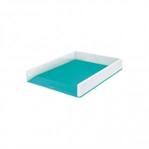 image of Leitz WOW Letter Tray Dual Colour WhiteIce Blue 53611051