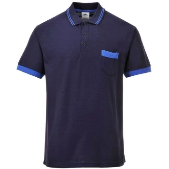 image of Portwest - TX20NARXXL - sz 2XL Texo Contrast Polo Shirt - Navy