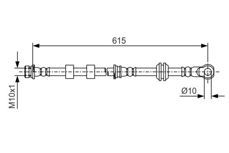 Image of Bosch 1 987 481 088 Brake Hose Brake Hose (83)