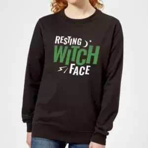 Image of Resting Witch Face Womens Sweatshirt - Black - L - Black