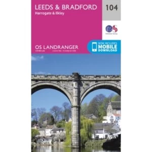 Image of Leeds & Bradford, Harrogate & Ilkley by Ordnance Survey (Sheet map, folded, 2016)