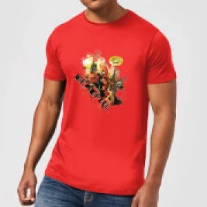 Image of Marvel Deadpool Outta The Way Nerd T-Shirt - Red - L