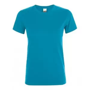 Image of SOLS Womens/Ladies Regent Short Sleeve T-Shirt (M) (Aqua)