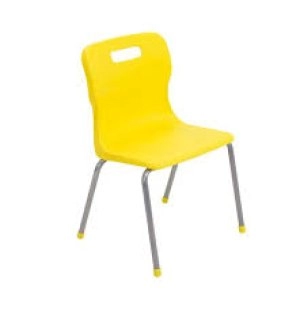 image of 4 Leg Chair 350mm Yellow KF72183