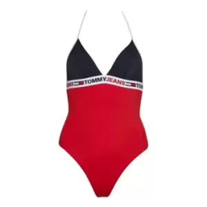 Image of Tommy Bodywear Triangle One Piece Rp - Blue