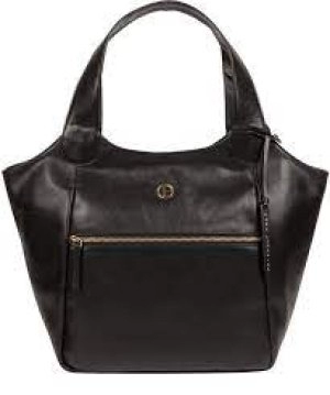 image of Pure Luxuries London Vintage Black 'Loxford' Leather Tote Bag