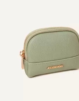 image of Accessorize Womens Soft Crescent Coin Purse Green, Size: 9x10cm