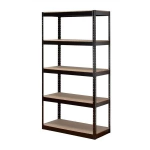 Image of Influx Storage Shelving Unit Heavy duty Boltless 5 Shelves Capacity 150KG Black