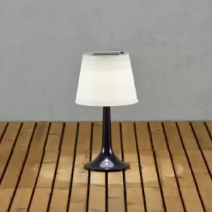 Image of Konstsmide Lighting - Konstsmide Assisi Outdoor Solar Powered Table Light White, Black 0.5W led, IP44