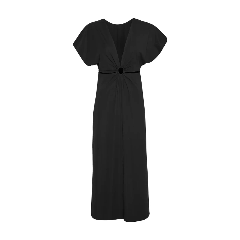 Image of moss copenhagen Womens 2/4 dress Moss Copenhagen Celya Noriel Noir Female XS/S