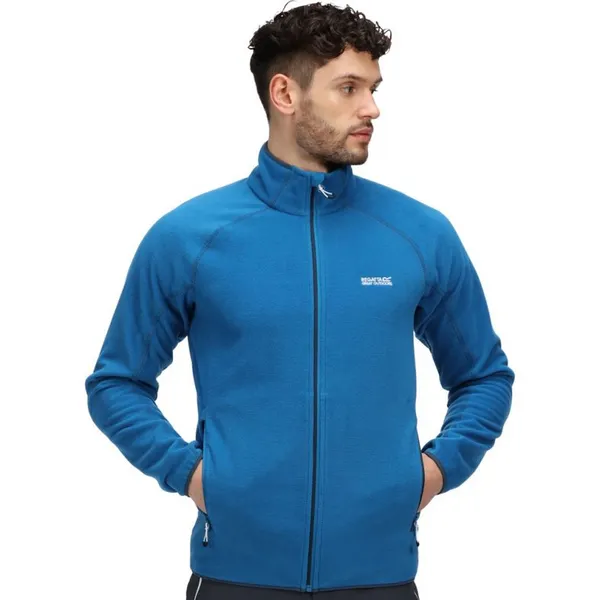 Image of Regatta Mens Hadfield Full Zip Micro Fleece Jacket XL - Chest 43-44' (109-112cm) New Royal RMA502-Z8B-XL