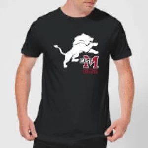 Image of East Mississippi Community College Lion and Logo Mens T-Shirt - Black