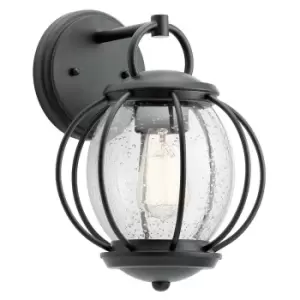 image of Outdoor IP44 Wall Light Textured Black LED E27 60W d01844