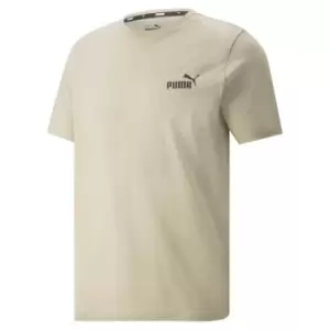 image of Puma Small Logo T Shirt Mens - Beige