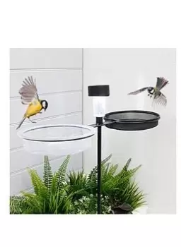 image of Gardenwize Freestanding Bird Feeder With Solar Led