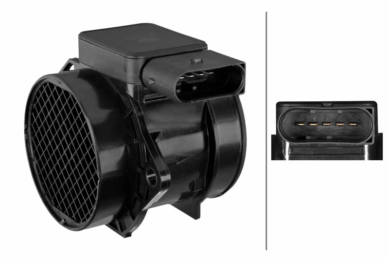 Image of HELLA Mass air flow sensor HELLA 8ET 358 348-041