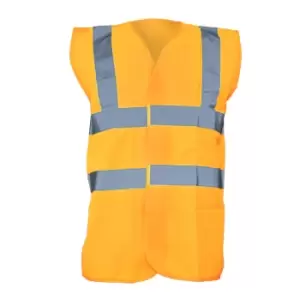 Image of Yoko Unisex Premium Hi-Vis Waistcoat Vest / Jacket (2XL) (Hi Vis Orange)