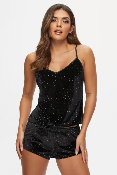 Image of Impassioned Velvet Cami Set