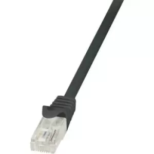 image of LogiLink CP2073U RJ45 Network cable, patch cable CAT 6 U/UTP 5m Black incl. detent