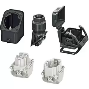 image of Phoenix Contact B6 Series 6 Way 16A Connector Set, includes Cable Gland HC-B-G-M20-PLRBK 1407669, Contact Insert HC-B06-I-PT-F 1407727,