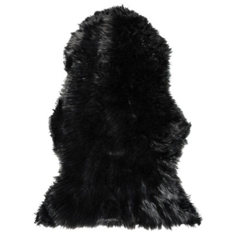 Image of Beliani Faux Fur Rug Mungo Black 63 X 95 Cm