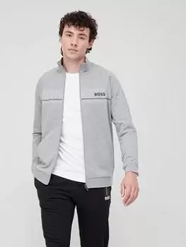 Image of BOSS Bodywear Authentic Lounge Zip Through Sweat - Grey, Size L, Men