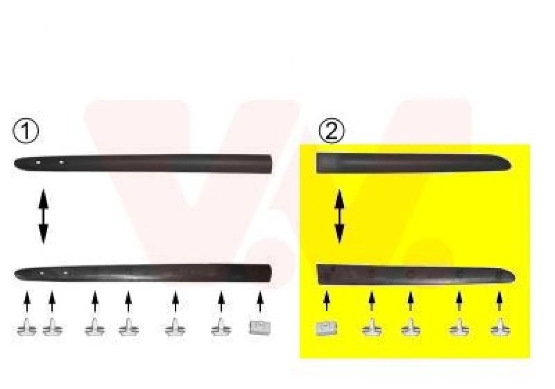 Image of VAN WEZEL Door moulding trim VAN WEZEL 4339425