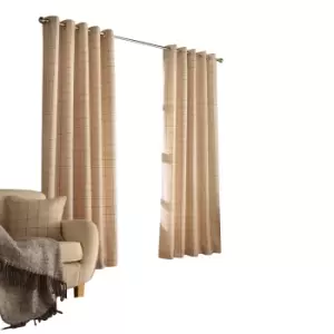 Image of Furn Ellis Ringtop Eyelet Curtains (117 x 137 cm) (Natural)