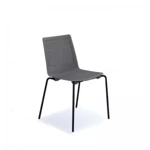 Image of Harmony multi-purpose chair with Black 4 leg frame - grey