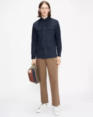 Image of Pleated Herringbone Trouser