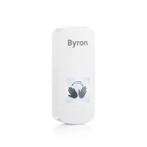 Byron Touch-Free Push Button Doorbell with Wave Sensor - White