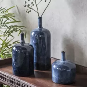 Image of Gallery Interiors Set of 3 Vormark Ornaments Blue